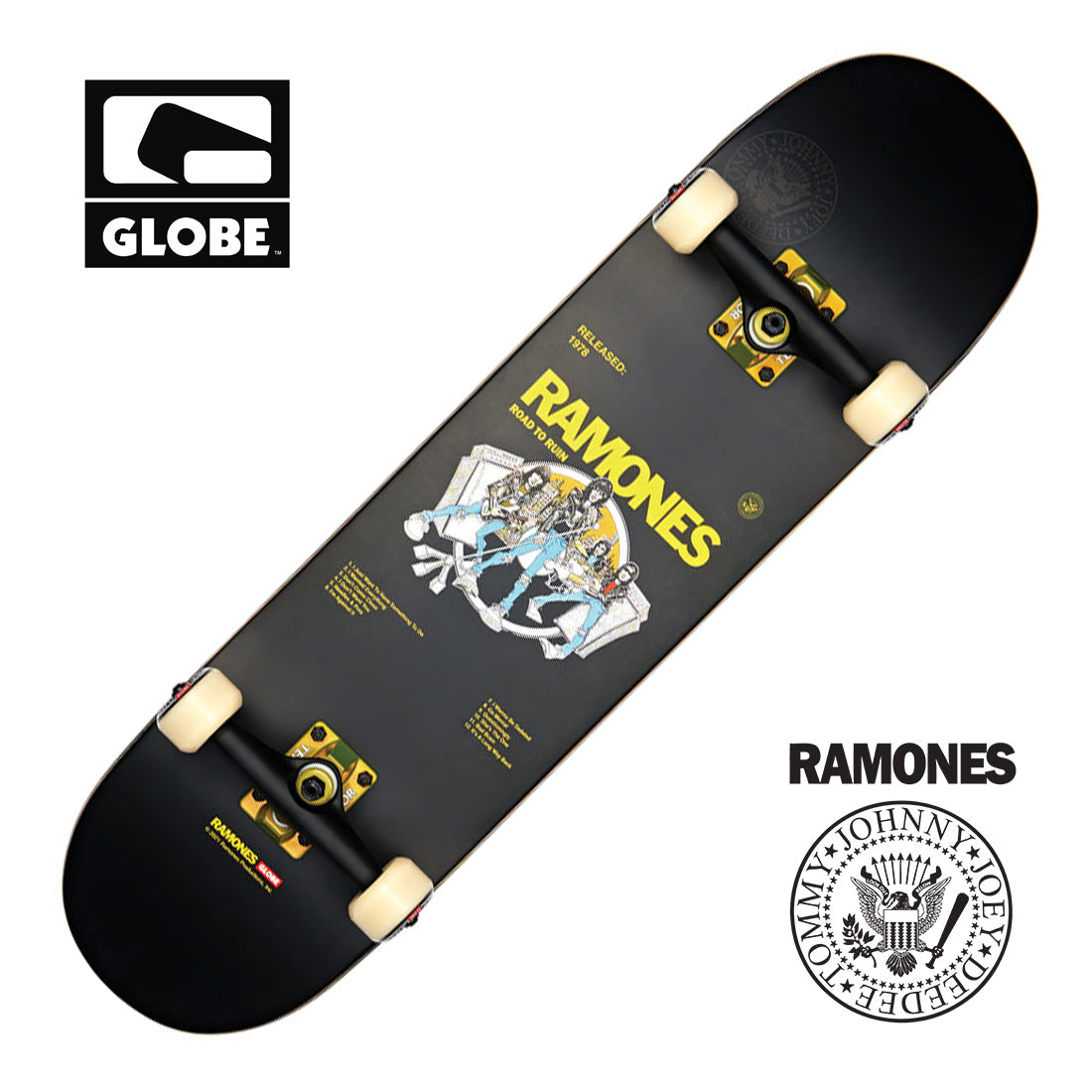 Globe G2 Ramones 8.25 Complete - Road to Ruin Skateboard Completes Modern Street