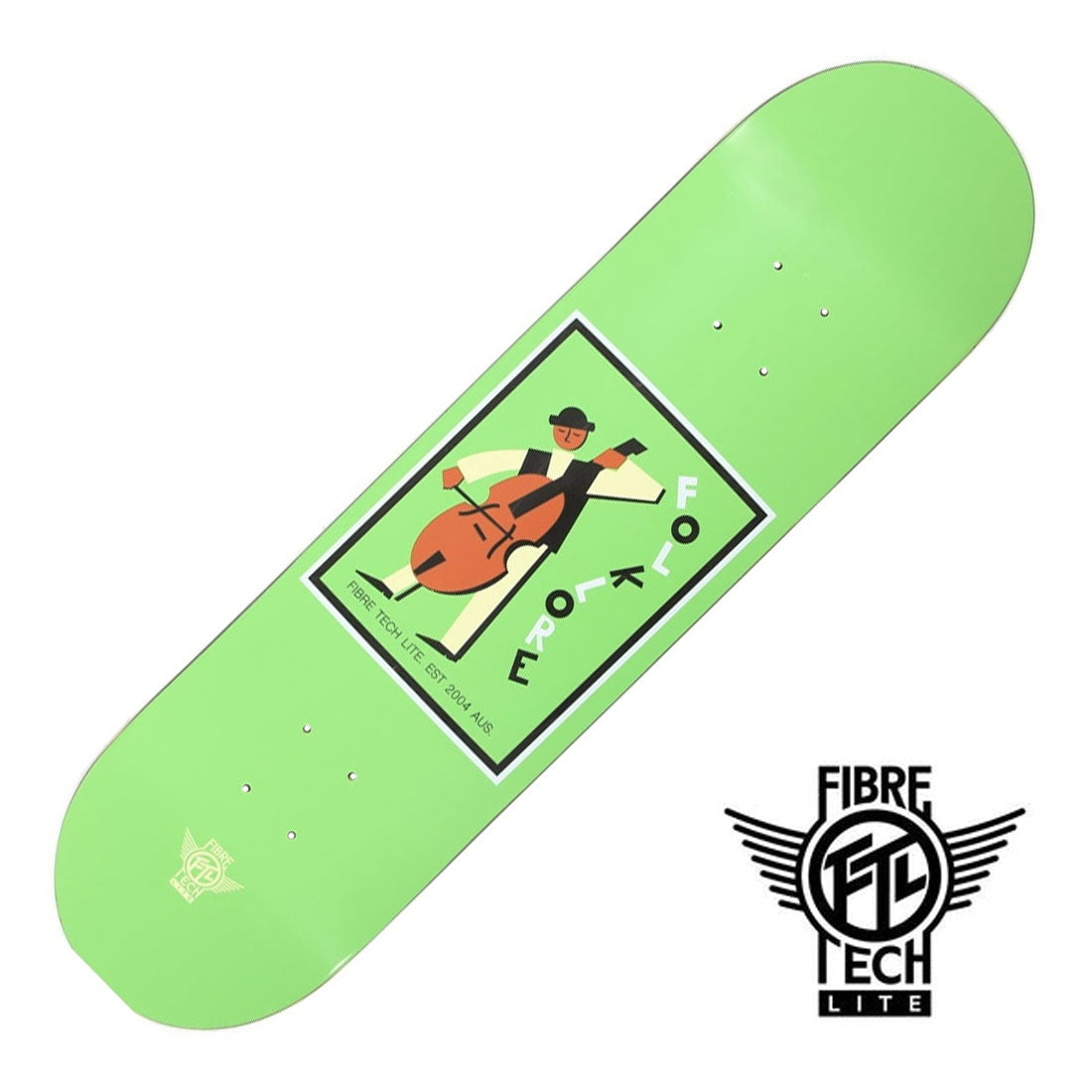 Folklore FTL Cello Deck - Green Skateboard Decks Modern Street