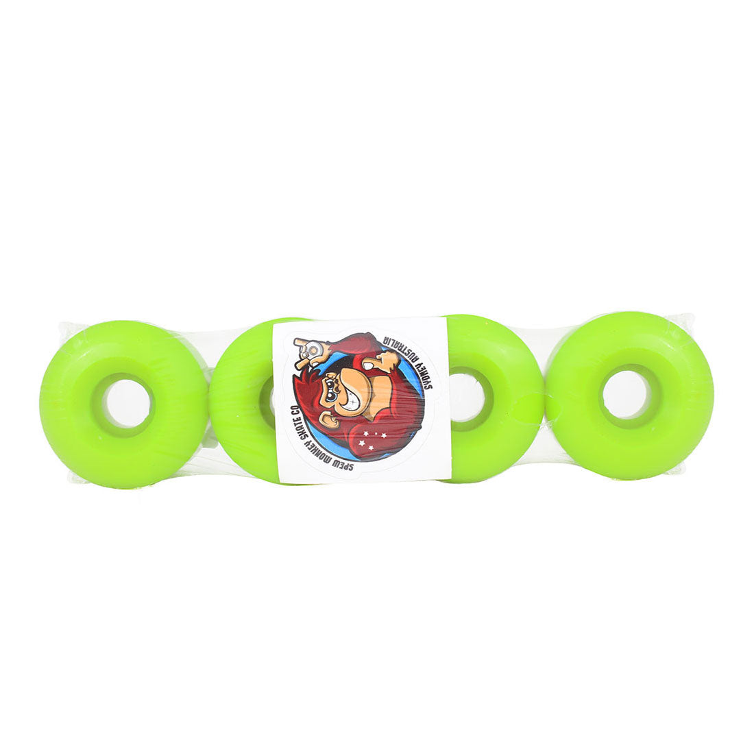 Spew Monkey #1s 54mm 97a Classic Wheels 4pk - Lime Green Skateboard Wheels