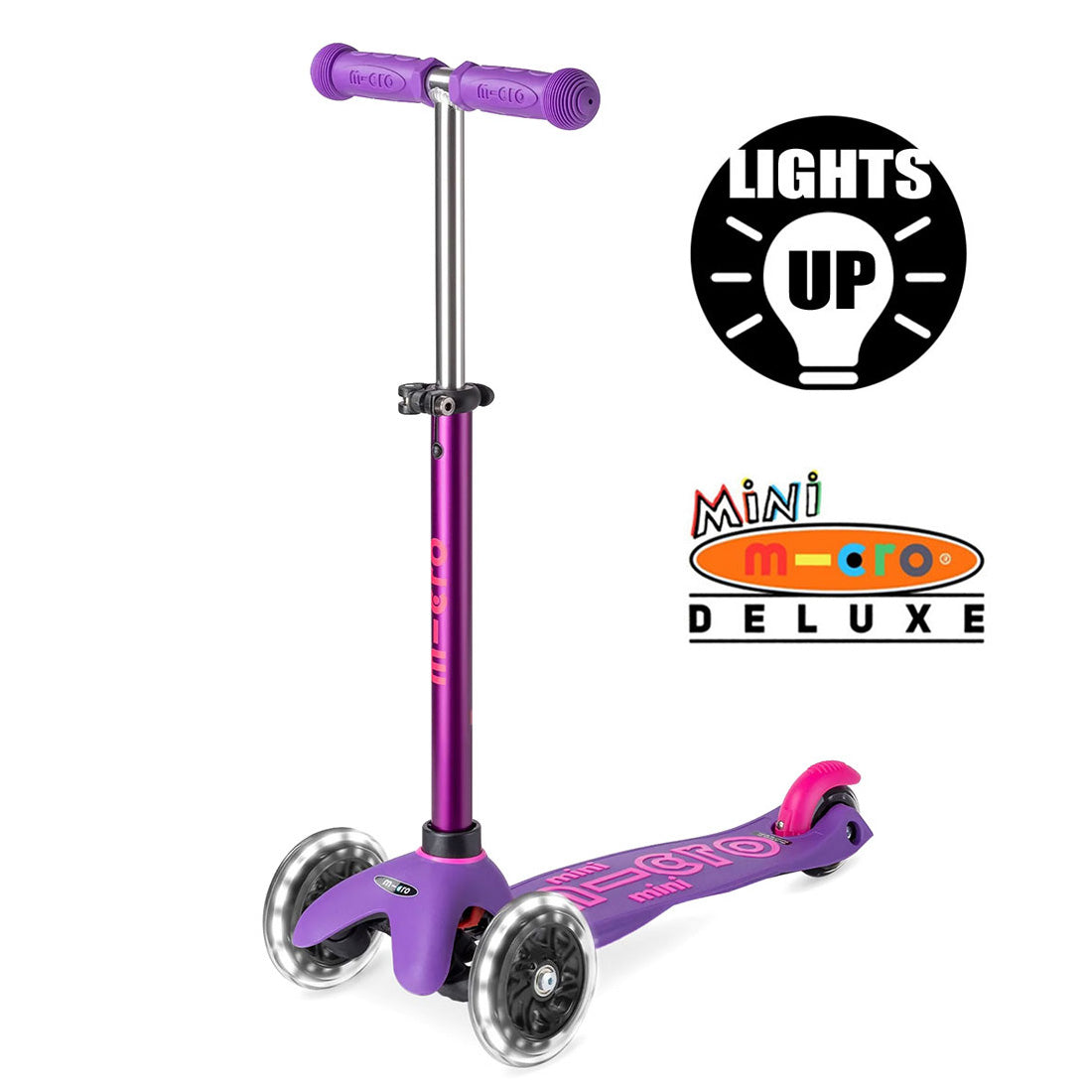 Micro Mini Deluxe LED Scooter - Purple/Pink Scooter Completes Rec