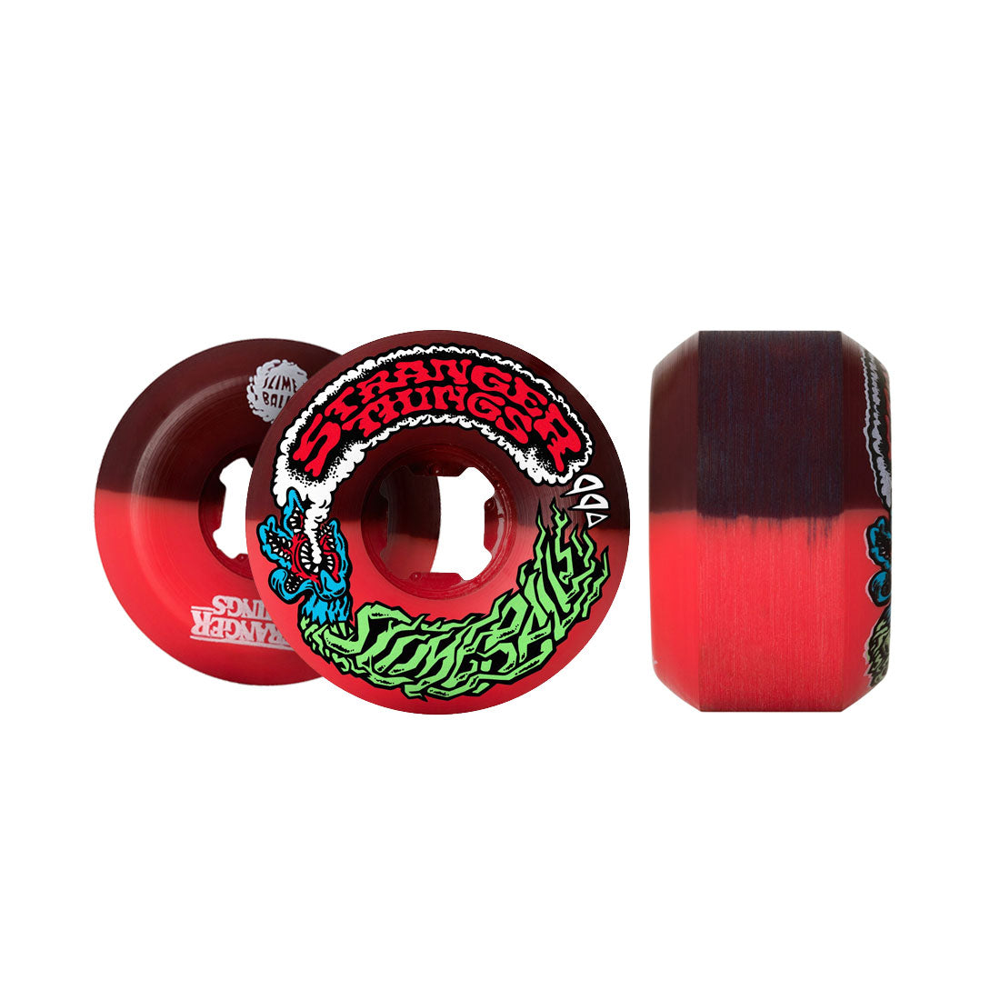 Slime Balls x Stranger Things Mini Vomits 54mm 99a - Red/Black Skateboard Wheels