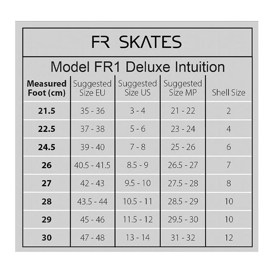 FR Skates FR1 80 Deluxe Intuition - Black/White Inline Rec Skates