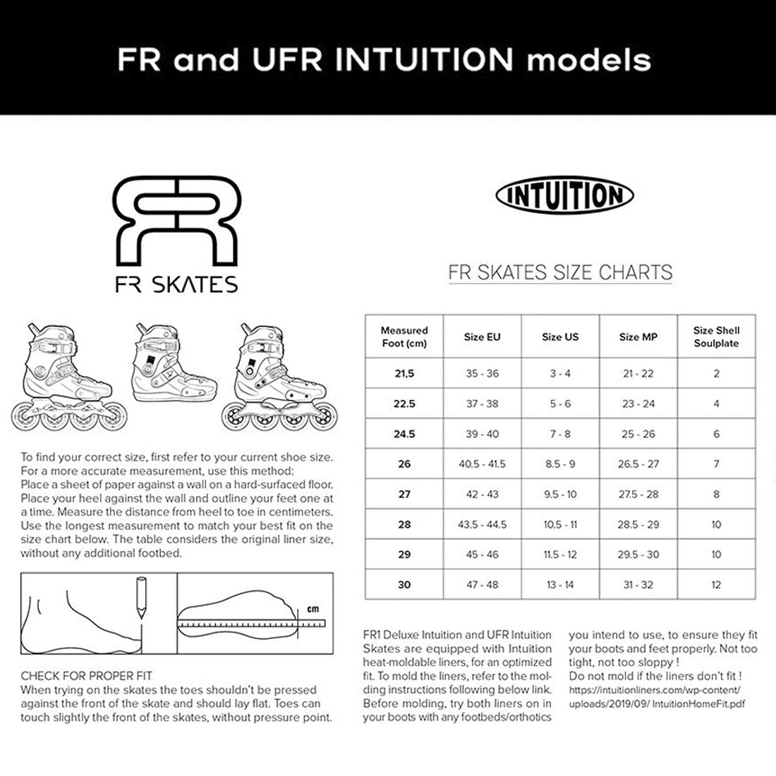 FR Skates UFR Intuition 90 Black Inline Rec Skates
