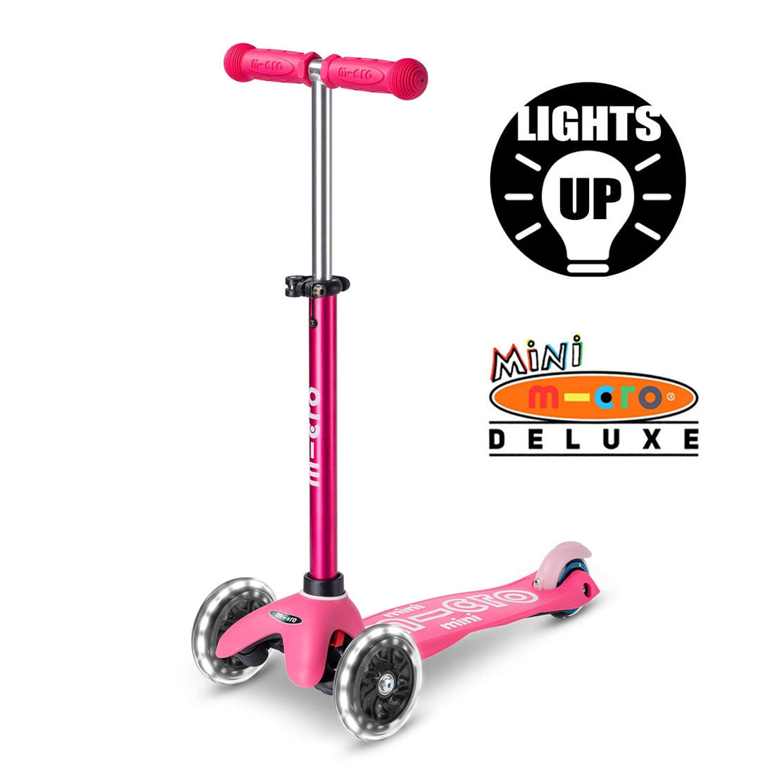 Micro Mini Deluxe LED Scooter - Pink Scooter Completes Rec