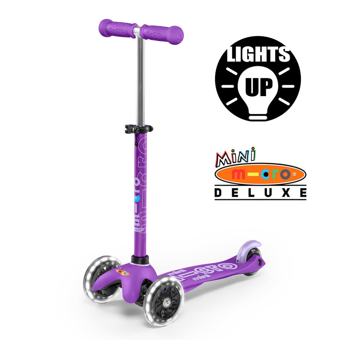 Micro Mini Deluxe LED Scooter - Purple Scooter Completes Rec