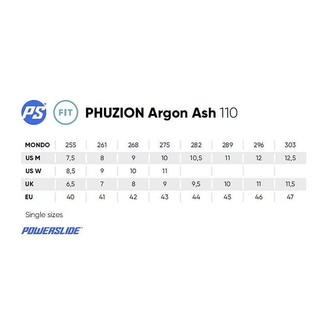 Powerslide Phuzion Argon 110 Ash Inline Rec Skates