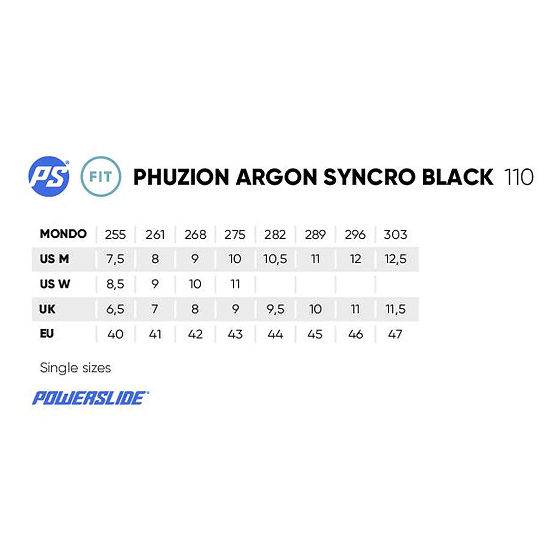 Powerslide Phuzion Argon Syncro 110 Black Inline Rec Skates