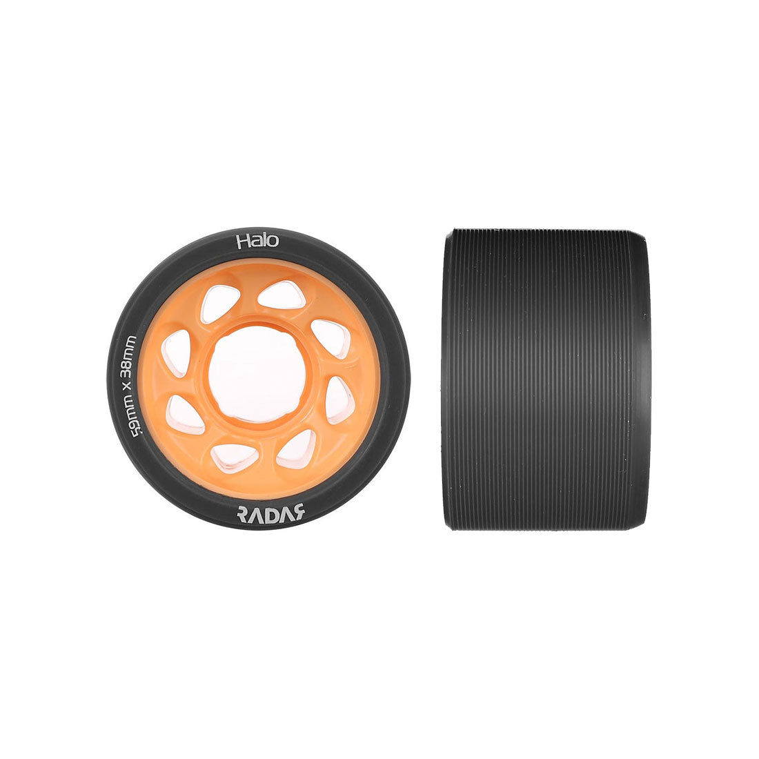 Radar Halo 59x38mm Wheels 4pk 86a Orange Roller Skate Wheels