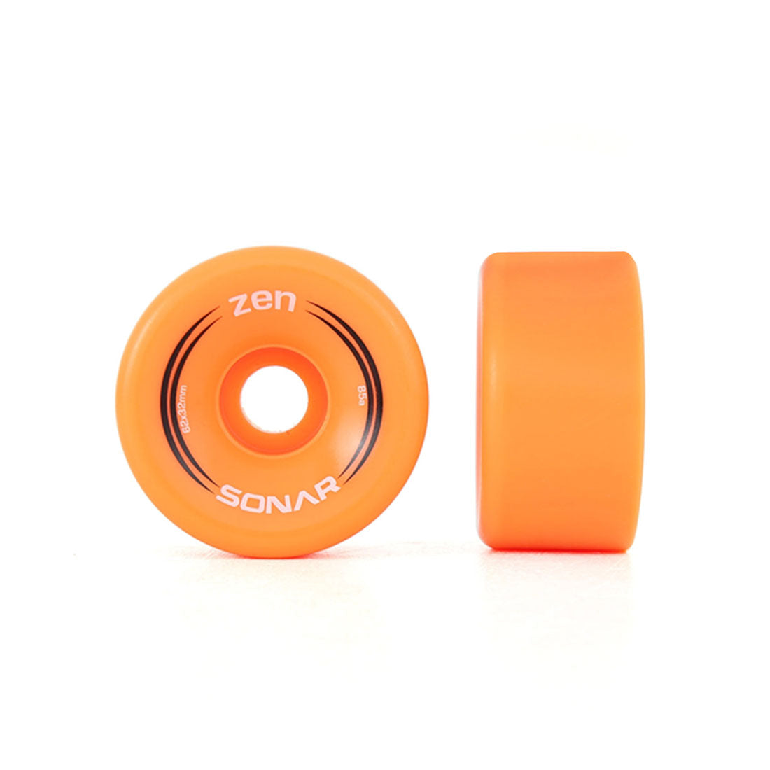 Radar Zen 62mm 85a Wheels 4pk Orange Roller Skate Wheels