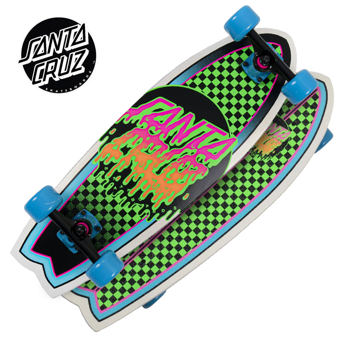 Santa Cruz Rad Dot 27.7 Shark Cruzer Complete Skateboard Compl Cruisers