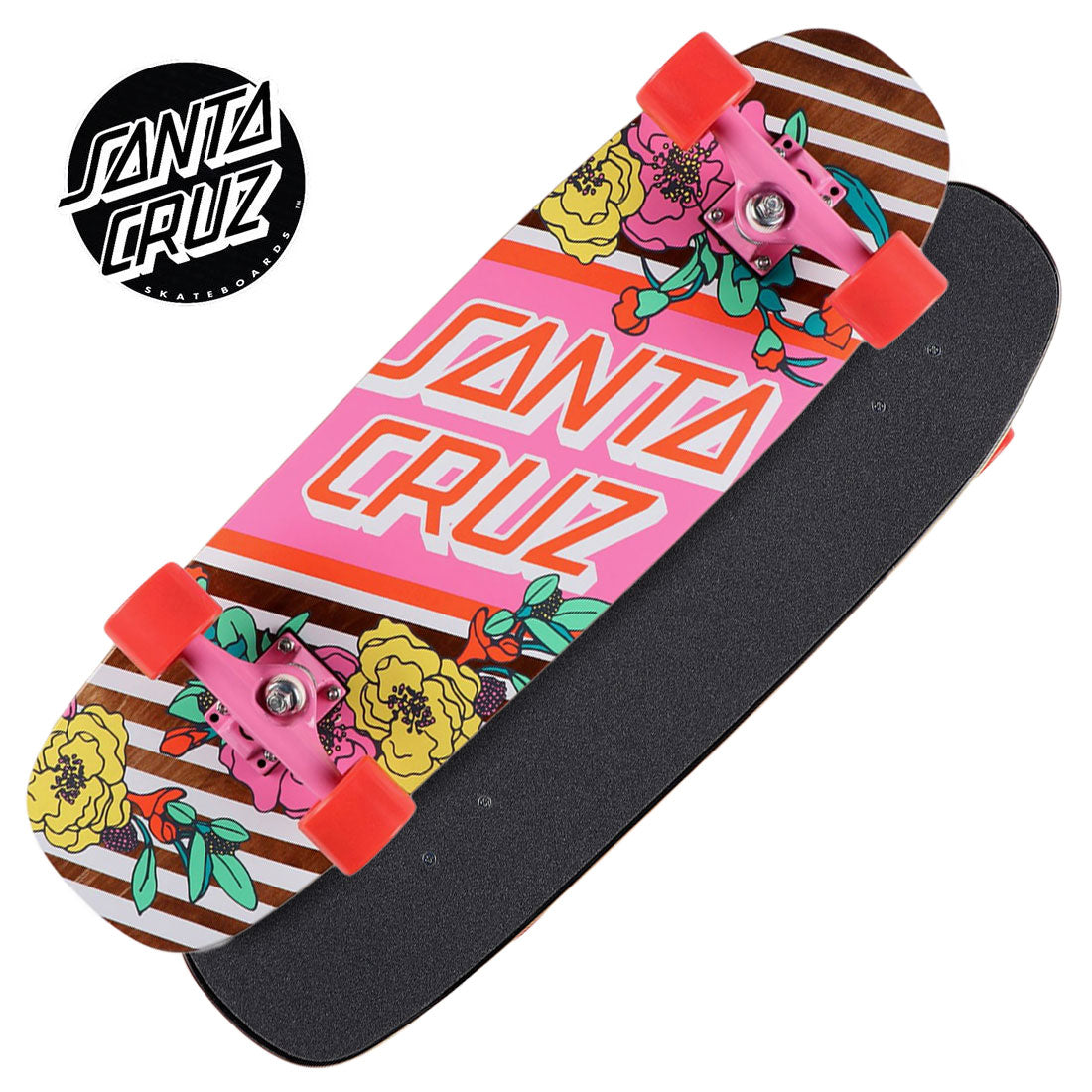 Santa Cruz Floral Stripe 29.4 Street Cruzer Complete Skateboard Compl Cruisers