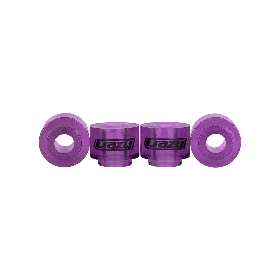 Crazy Urethane Cushions 4pk Purple TOP Barrel Roller Skate Hardware and Parts