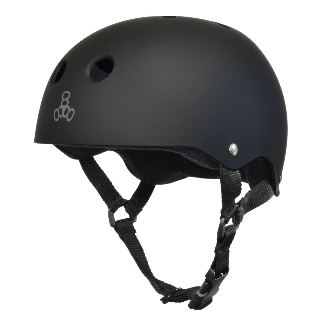 Triple 8 Skate SS Helmet - Black Rubber Helmets