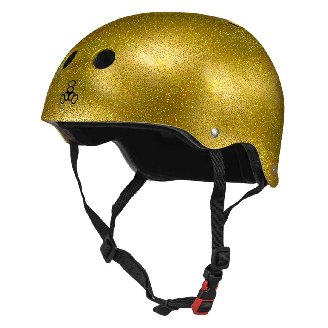 Triple 8 THE Cert SS Helmet - Gold Glitter Helmets