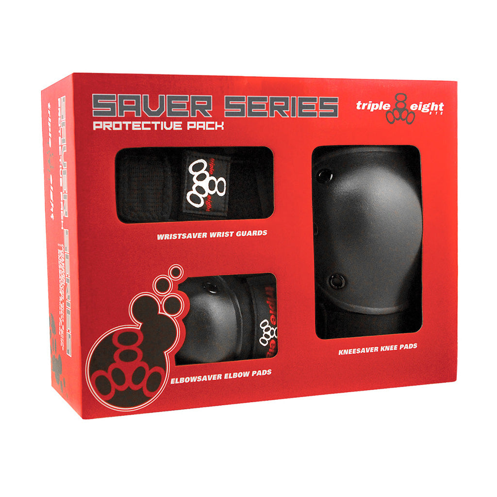 Triple 8 Saver Series Tri-Pack - Black - Adult Protective Gear