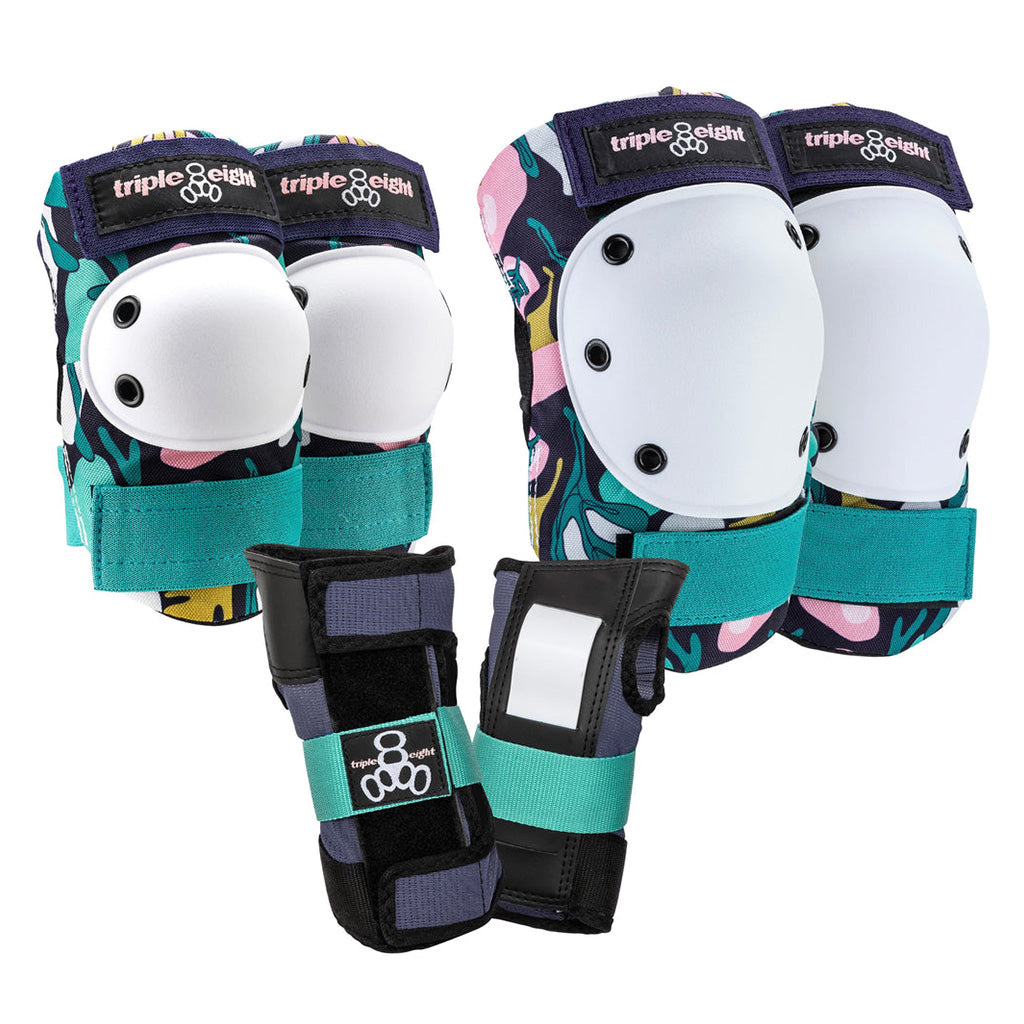 Triple 8 Saver Series Tri-Pack - Floral - Adult Protective Gear