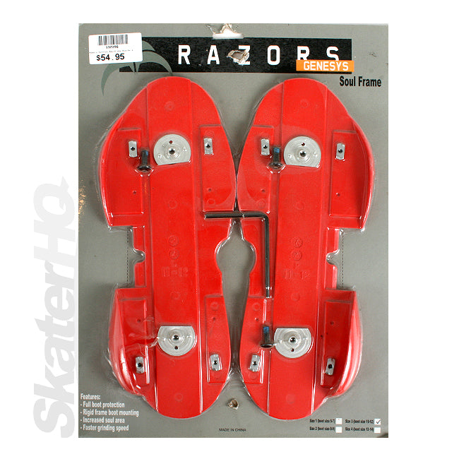 Razors Genesys SoulPlate Red Sz 11-12 Inline Aggressive Accessories