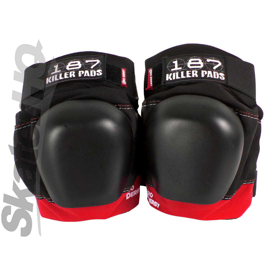 187 Pro Derby Knee - Black/Red Protective Gear
