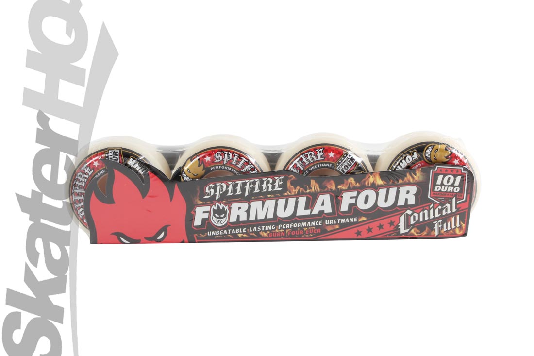 Spitfire Form Four 52mm 101A Conical Full 4pk - Red Skateboard Wheels