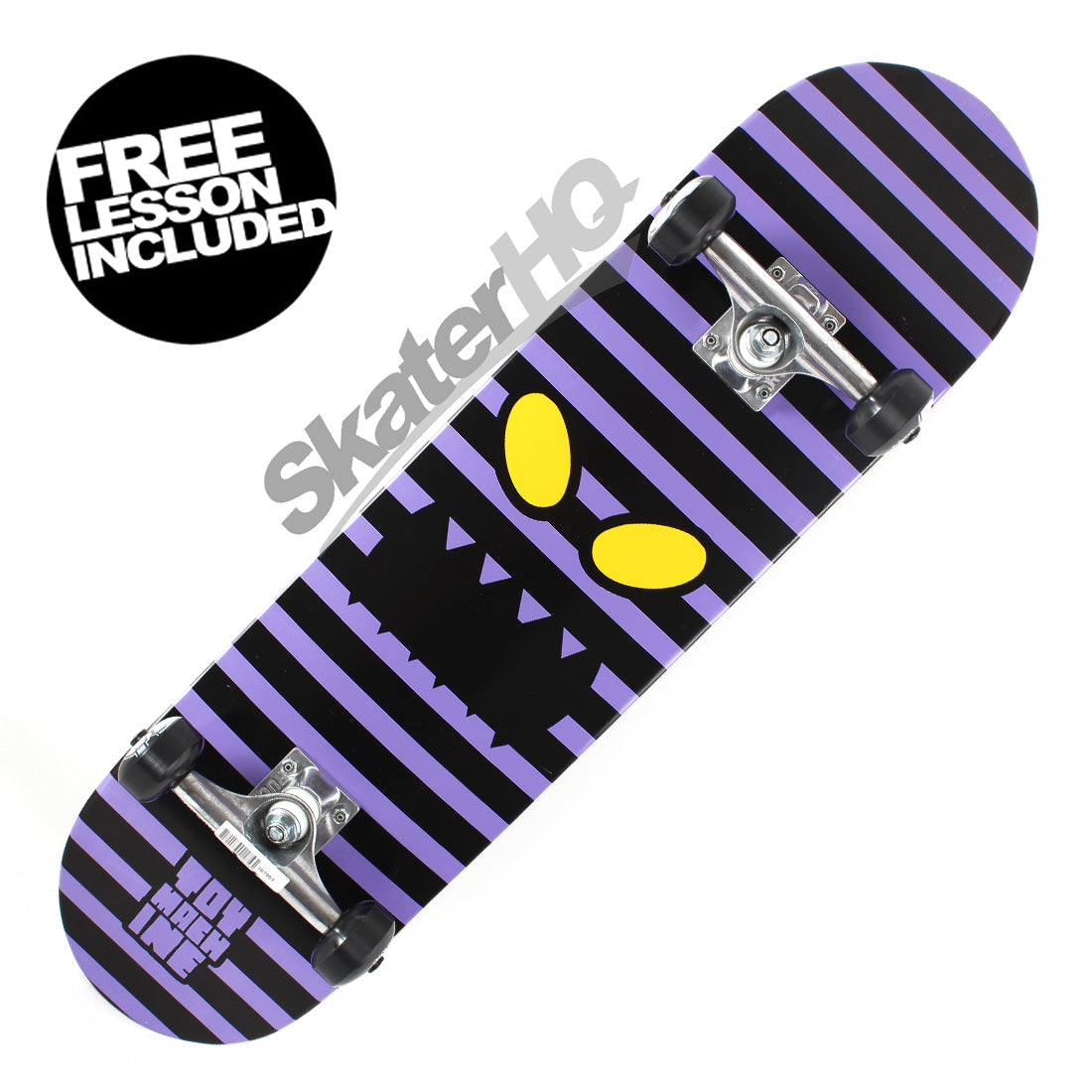 Toy Machine Monster Face Stripe 7.875 Complete - Purple Skateboard Completes Modern Street