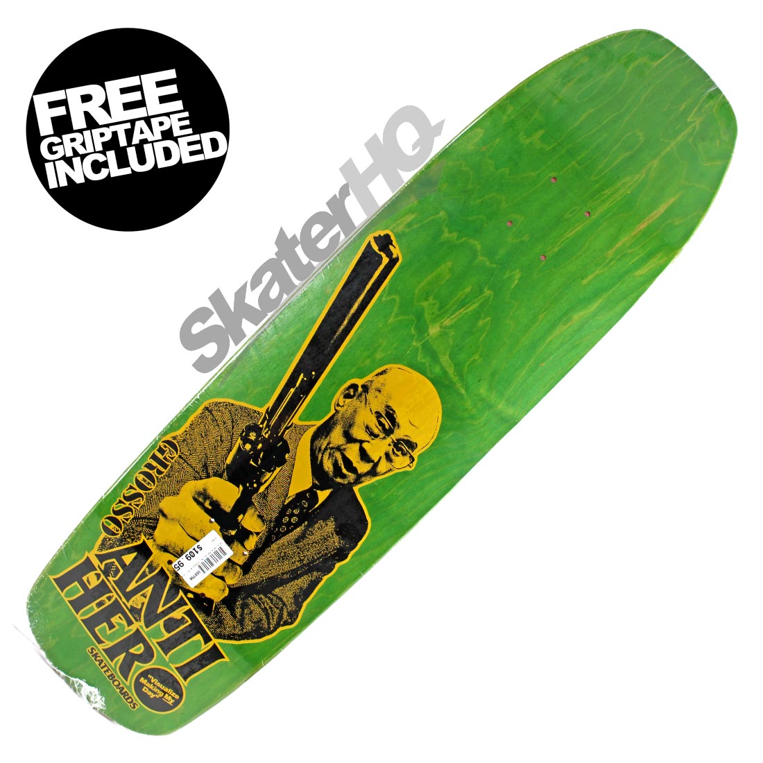 Antihero Psfist Yel Grosso 8.75 - Green Skateboard Completes Old School