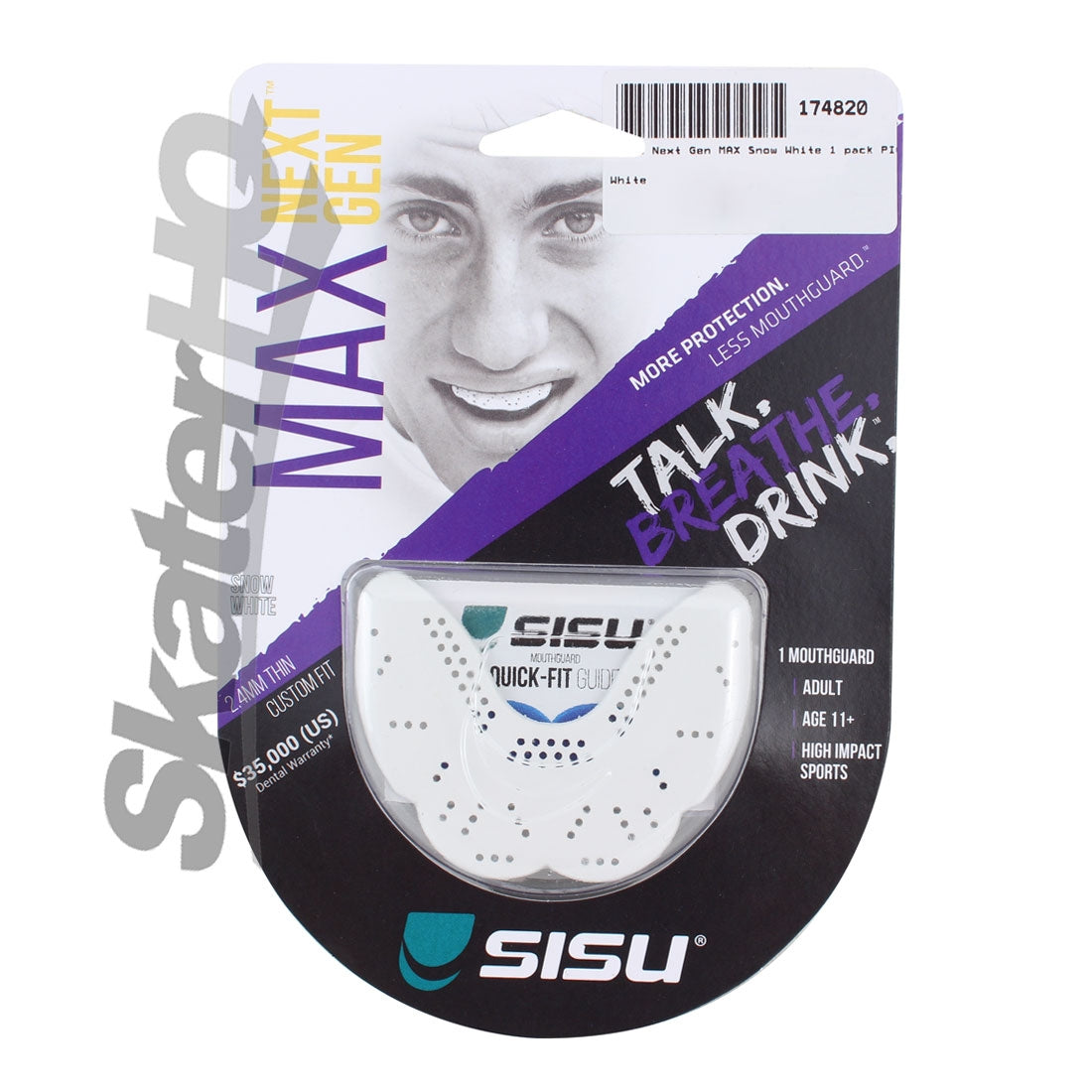 SISU MAX Mouthguard 2.4 - White Protective Mouthguards