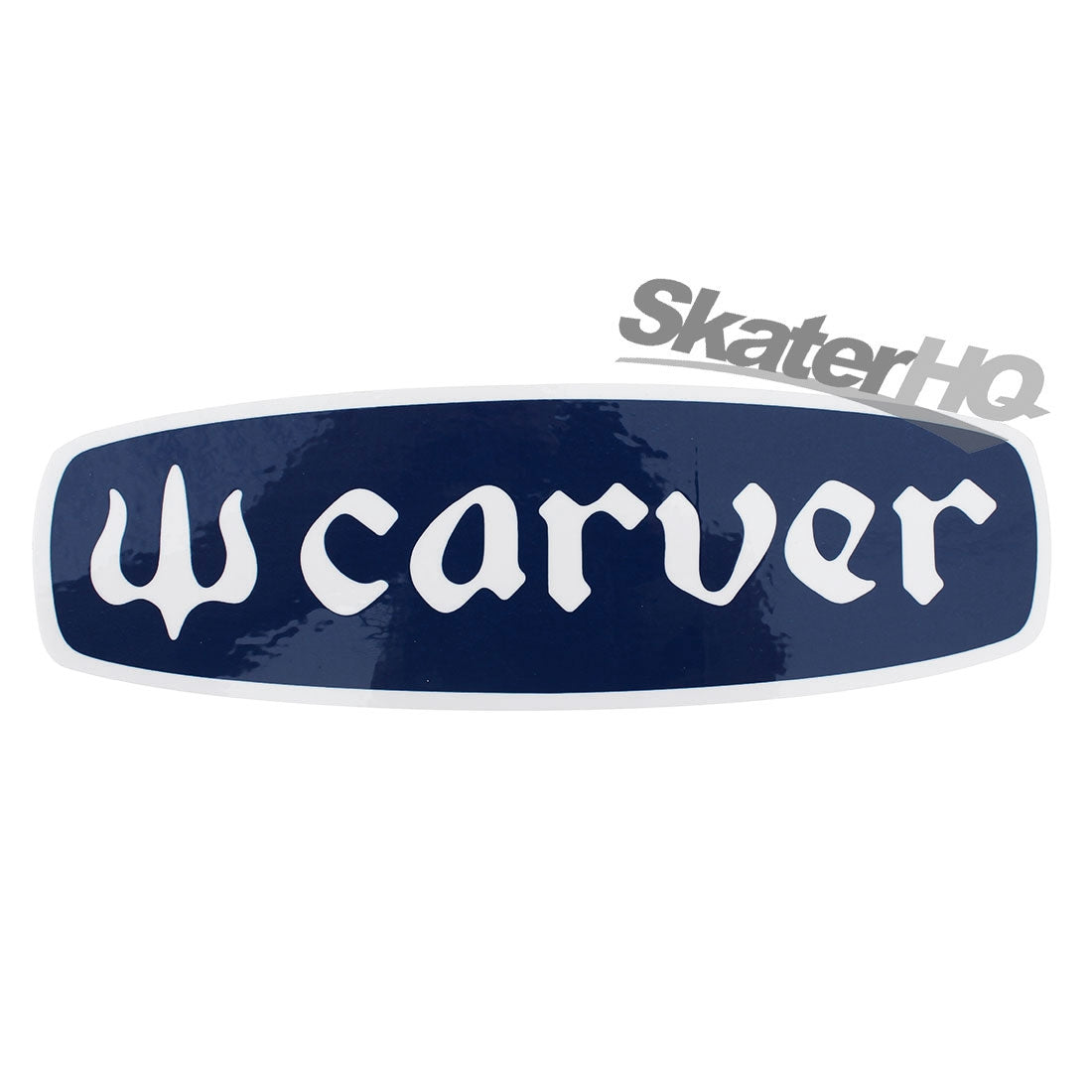 Carver Text Logo Sticker - Navy Stickers