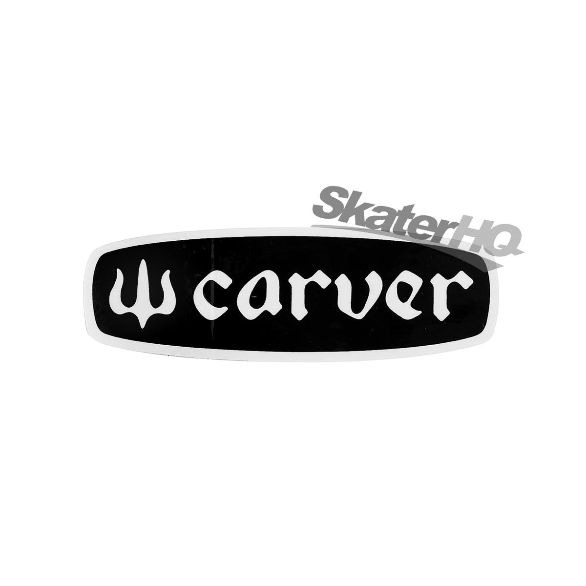 Carver Text Logo Mini Sticker - Black Stickers