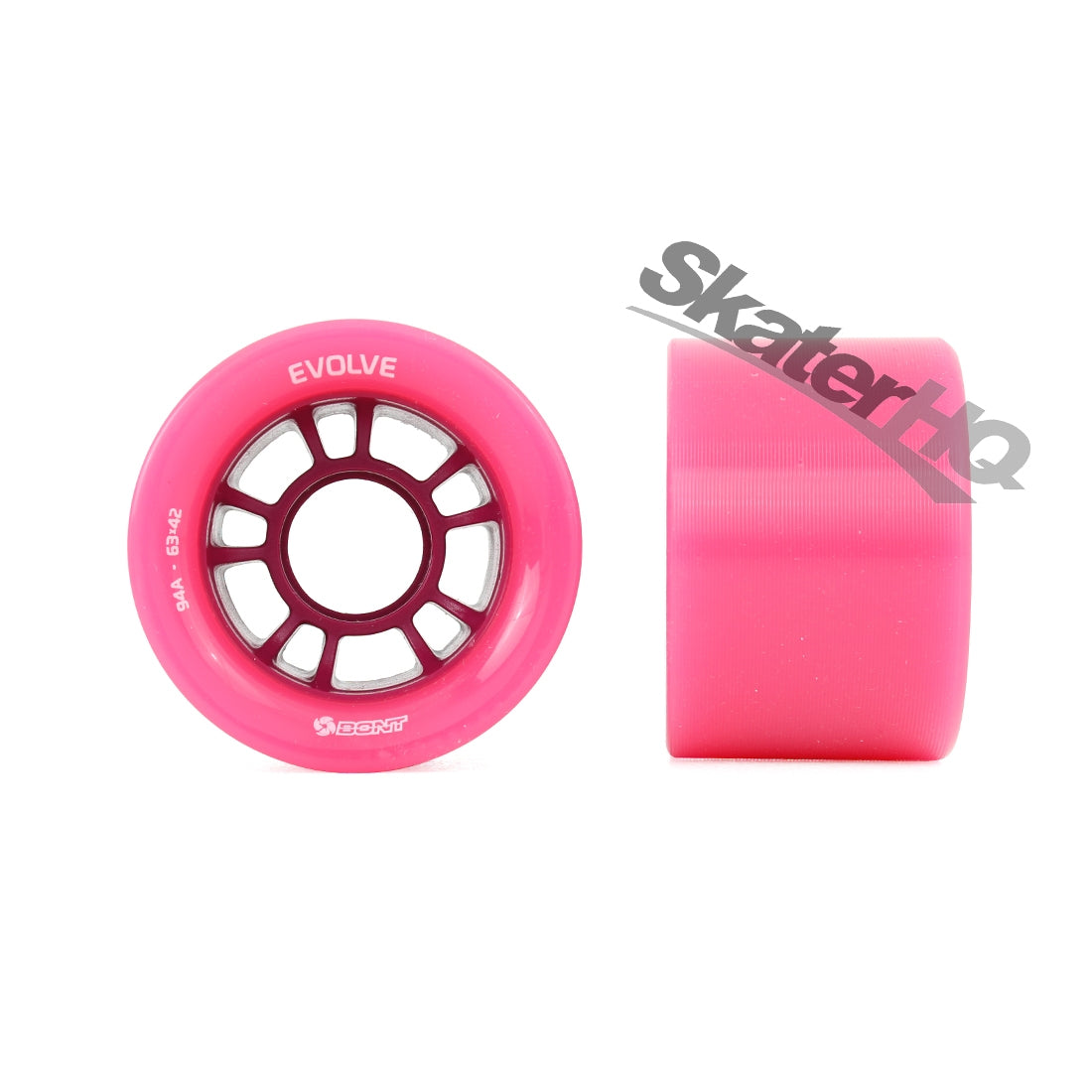 Bont Evolve Speed 63x42mm 94a 4pk - Pink Roller Skate Wheels