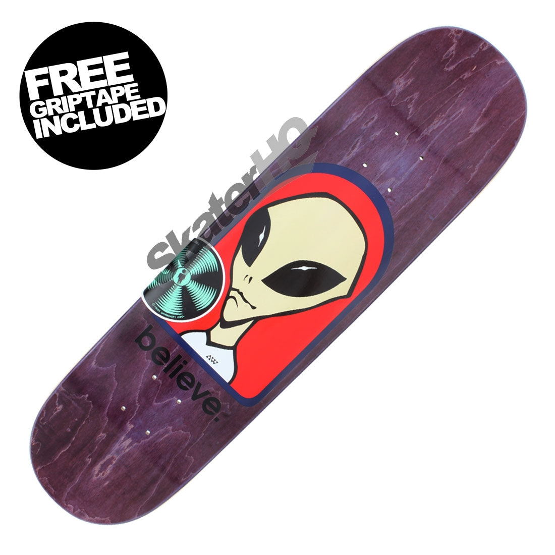 Alien Workshop Believe 8.0 Deck - Purple Skateboard Decks Modern Street