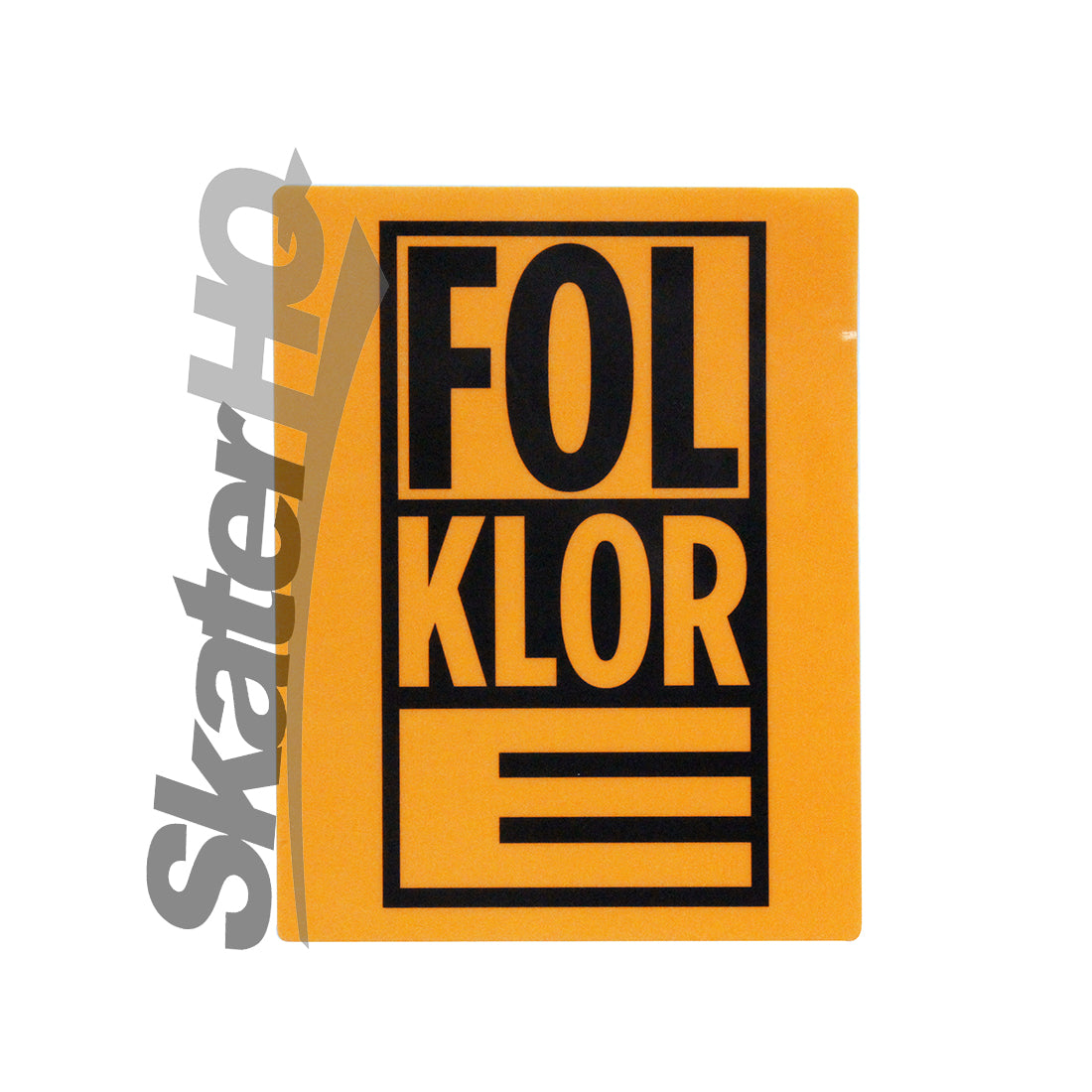 Folklore Boxed In Logo Sticker - Orange Stickers