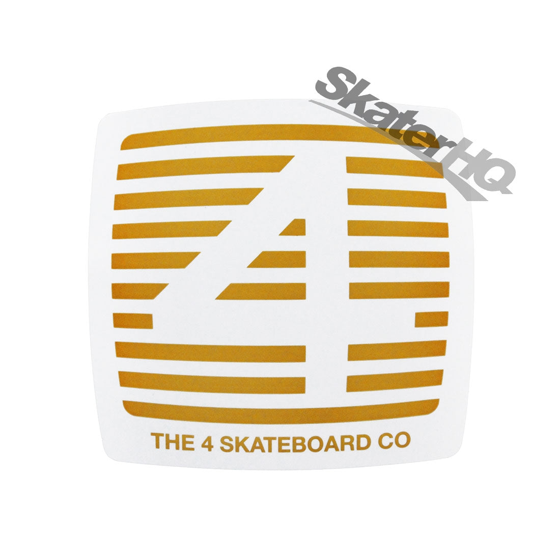 4 Skateboard Striped TV Sticker - Brown Stickers