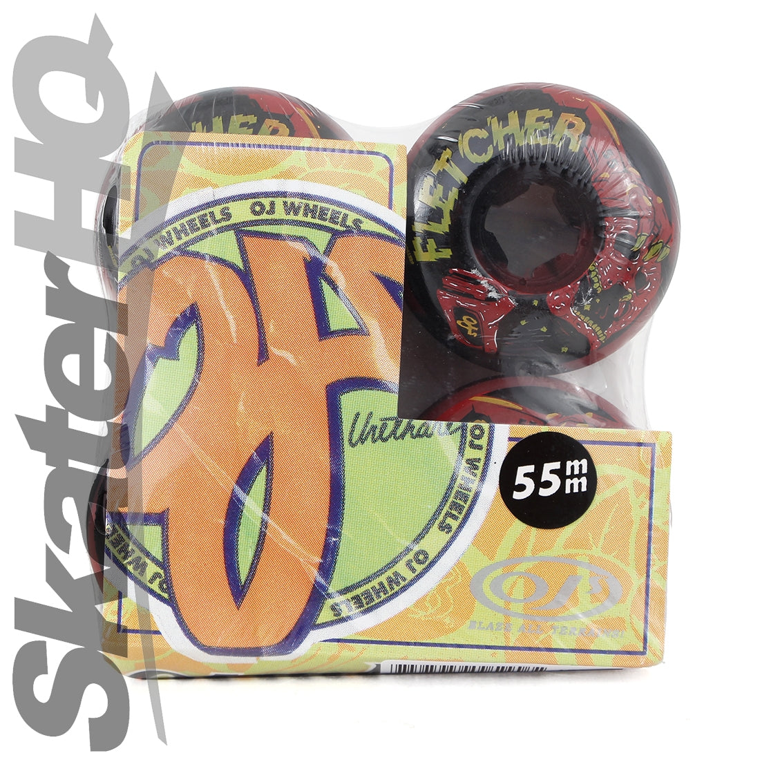 OJs Fletcher Mortal 55mm/101A - Red/Black Swirl Skateboard Wheels