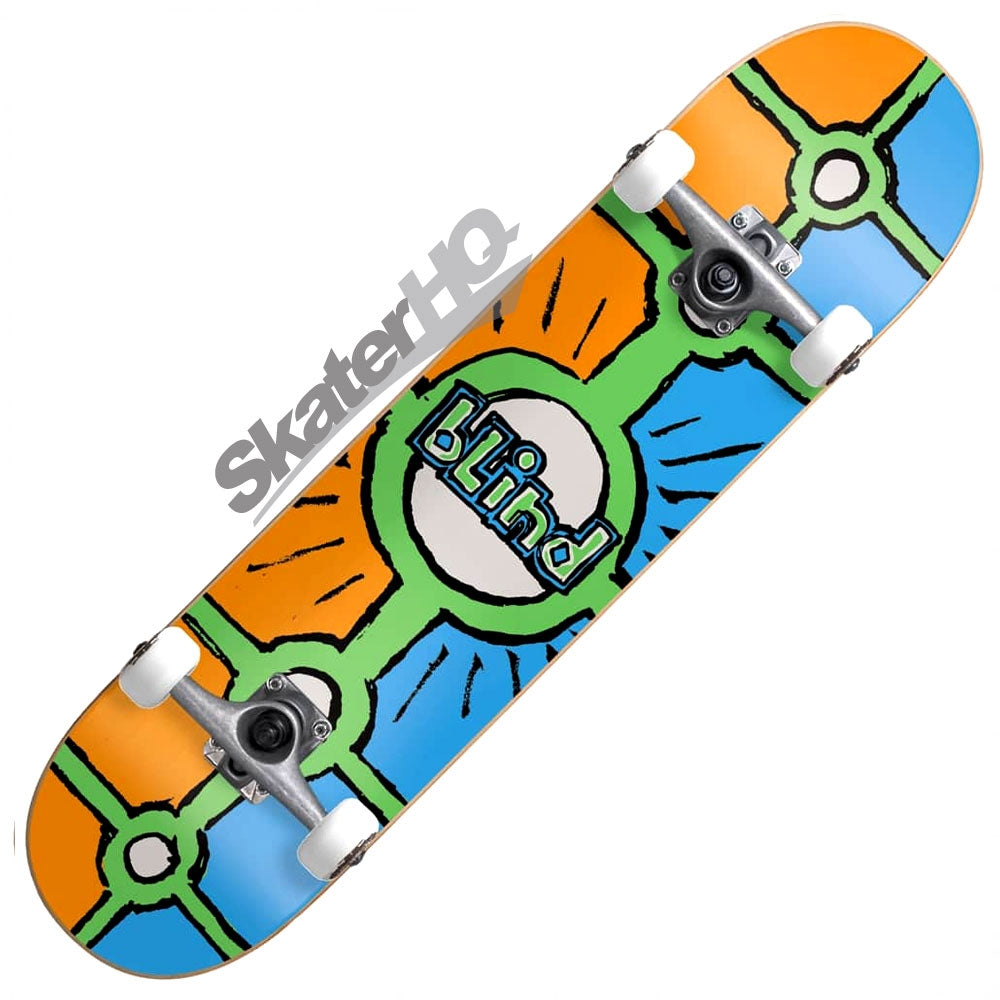 Blind Holy Grail 8.0 Complete - Orange/Cyan Skateboard Completes Modern Street