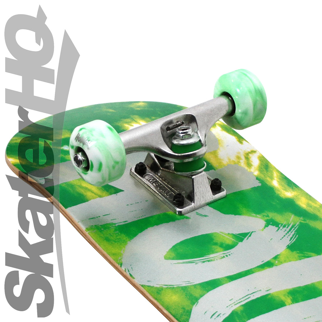 Holiday Tie Dye 7.75 Complete - Green/Silver Skateboard Completes Modern Street