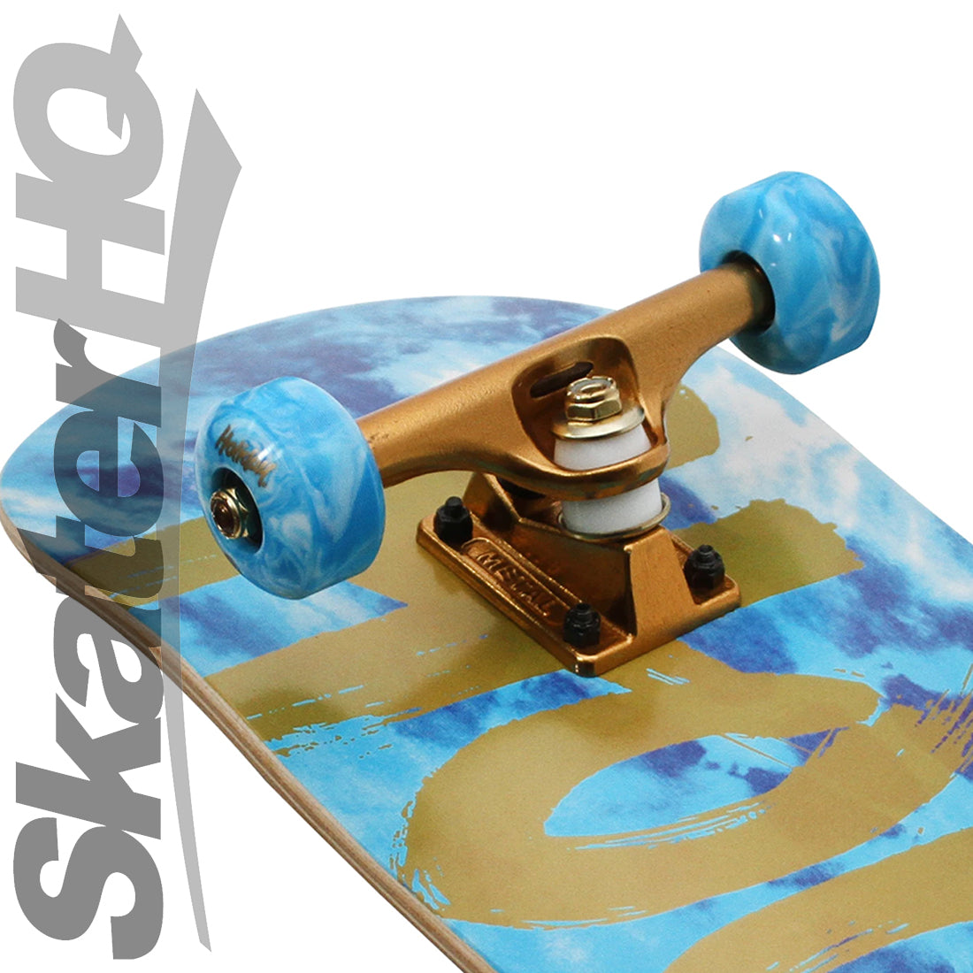 Holiday Tie Dye 7.75 Complete - Blue/Gold Skateboard Completes Modern Street