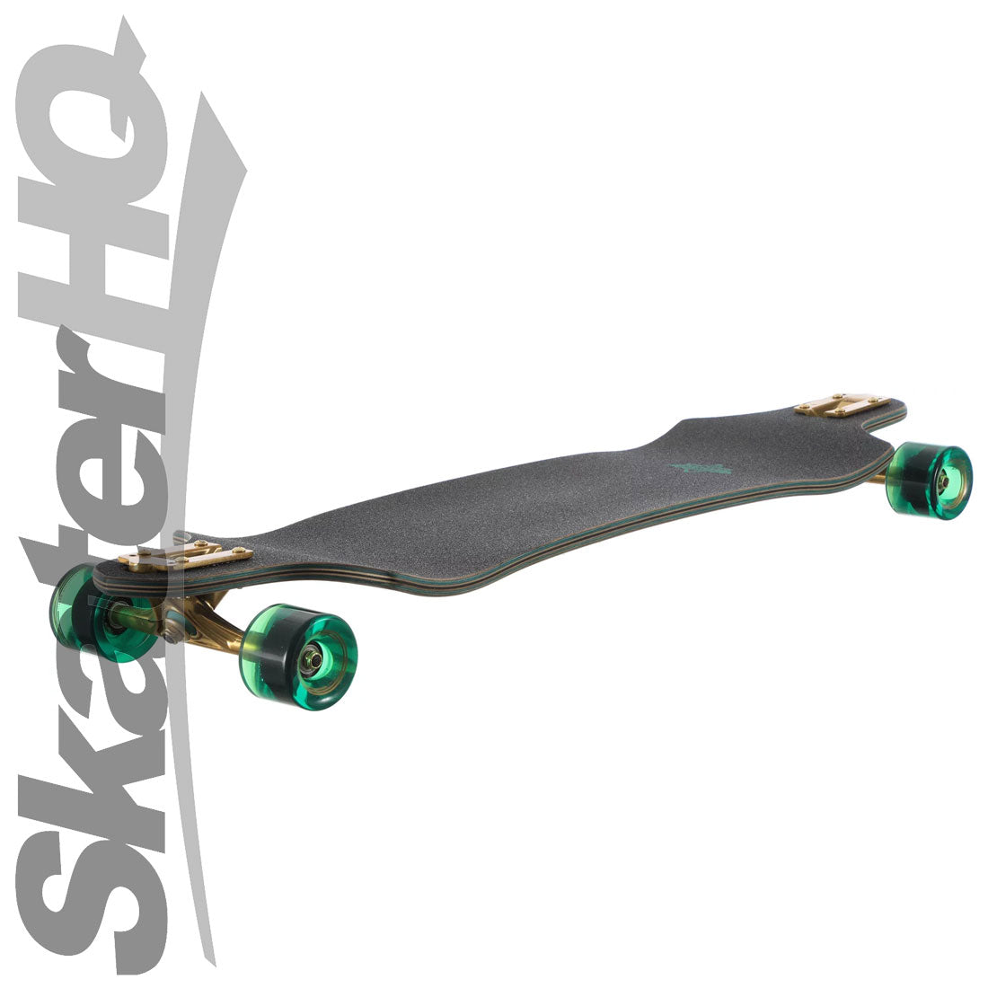 Dusters Golden State 38 Longboard Complete - Black/Green Skateboard Completes Longboards