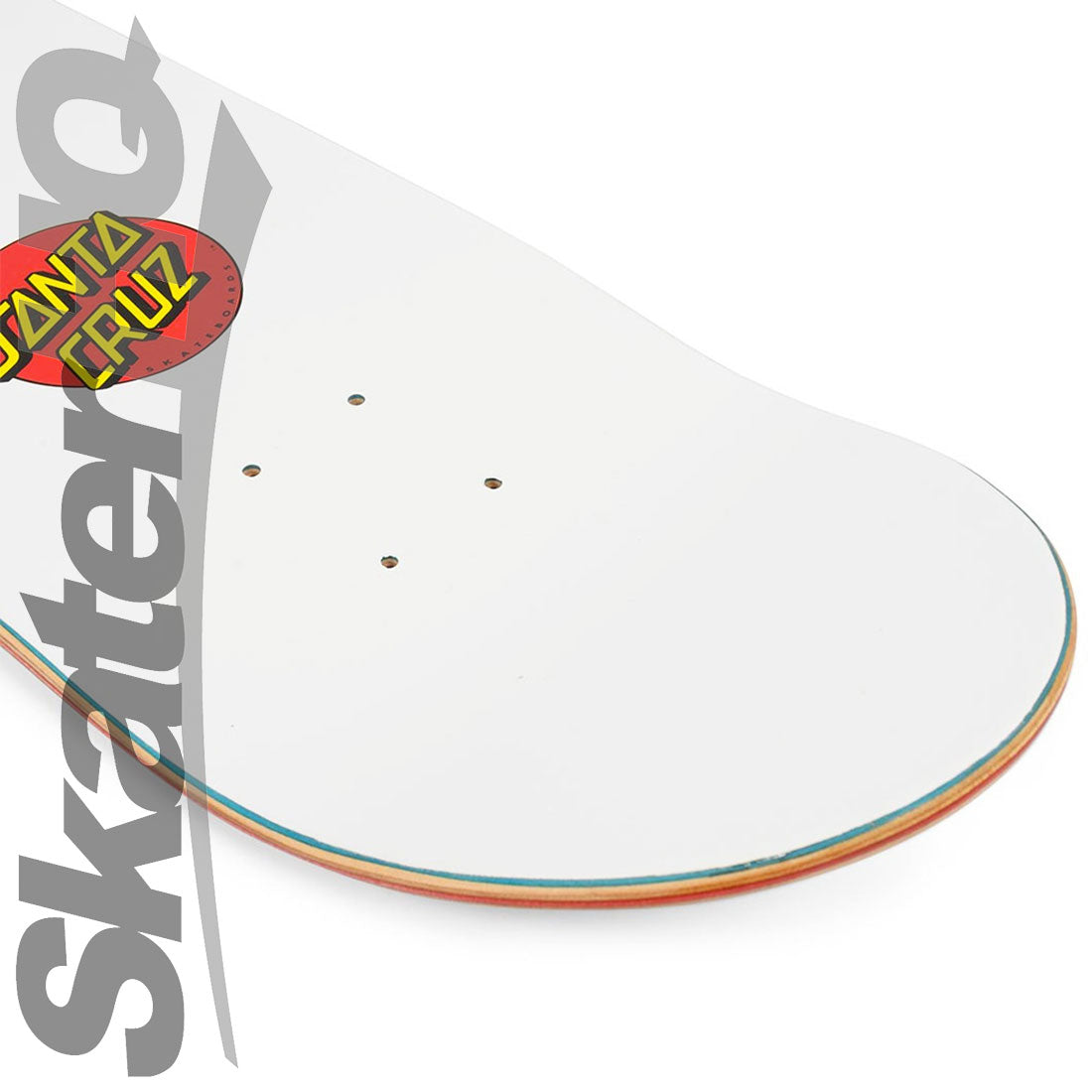 Santa Cruz Classic Dot 8.0 Taper Tip Deck - White Skateboard Decks Modern Street
