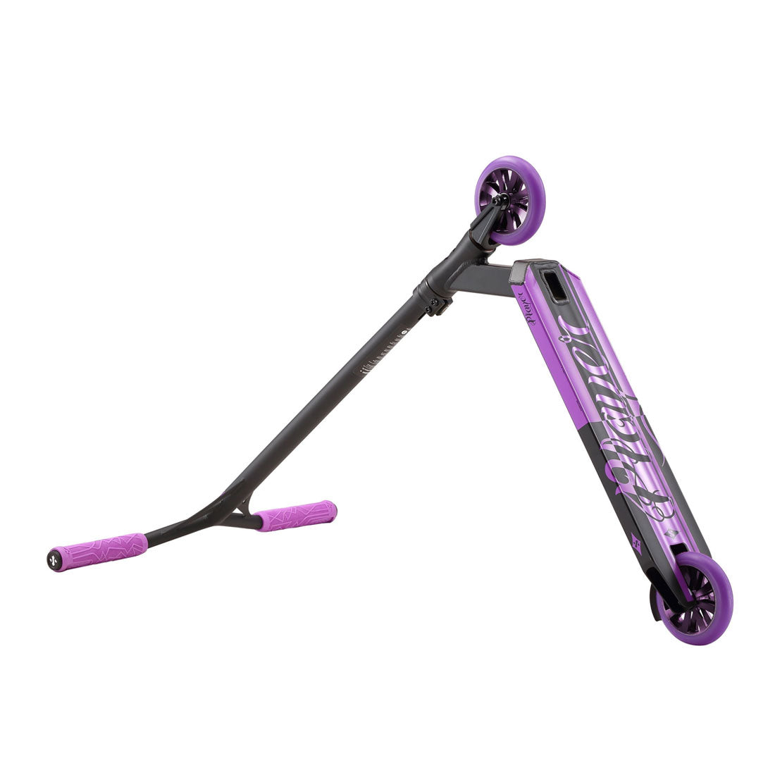 Sacrifice Player V3 - Black/Purple Matte Scooter Completes Trick
