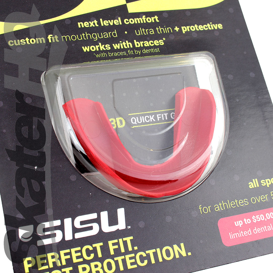 SISU 3D Adult Mouthguard - Intense Red Protective Mouthguards