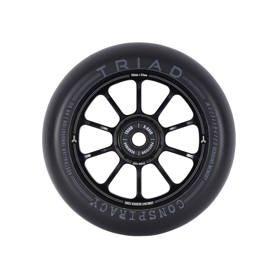 Triad Conspiracy 110mm Wheel - Ano Black Scooter Wheels
