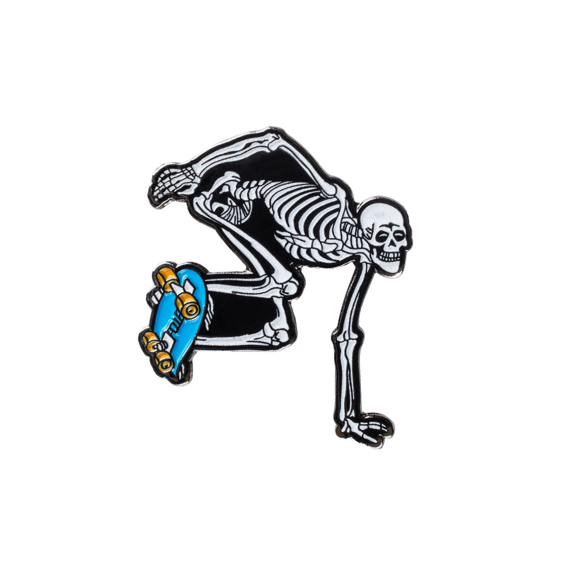 Powell Peralta Skateboarding Skeleton Lapel Pin - Glow Skateboard Accessories