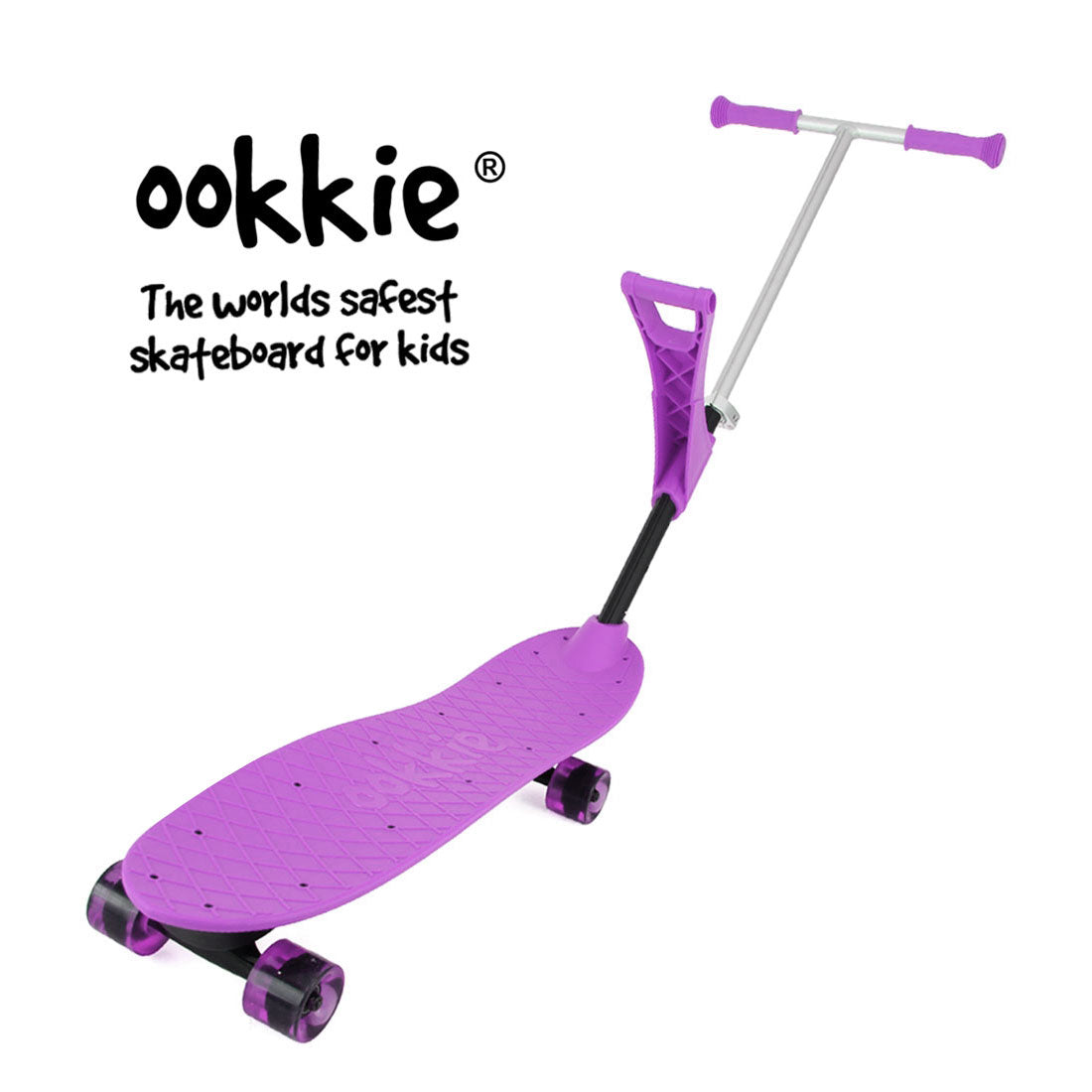 Ookkie Learner Skateboard - Purple Skateboard Completes Junior
