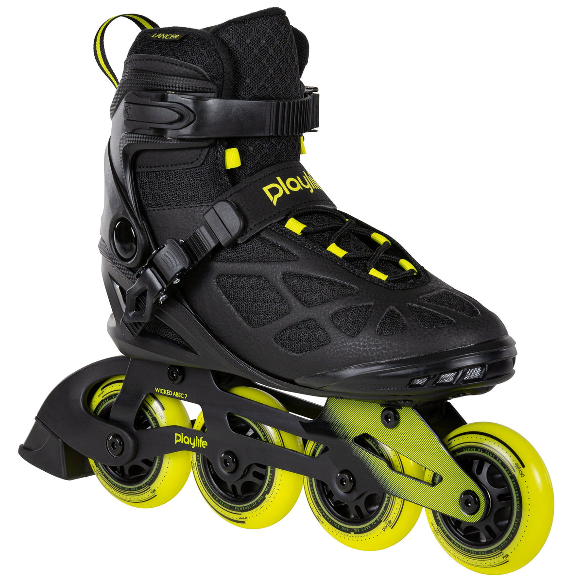 Playlife Lancer 84 Skate - Black/Yellow Inline Rec Skates