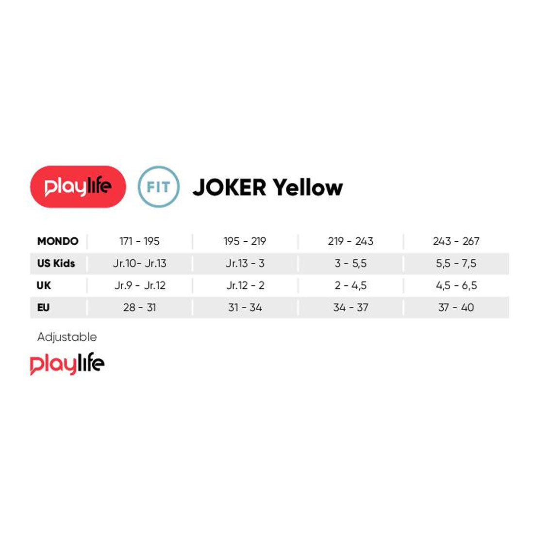 Playlife Joker Adjustable Skate - Yellow Glow Inline Kids