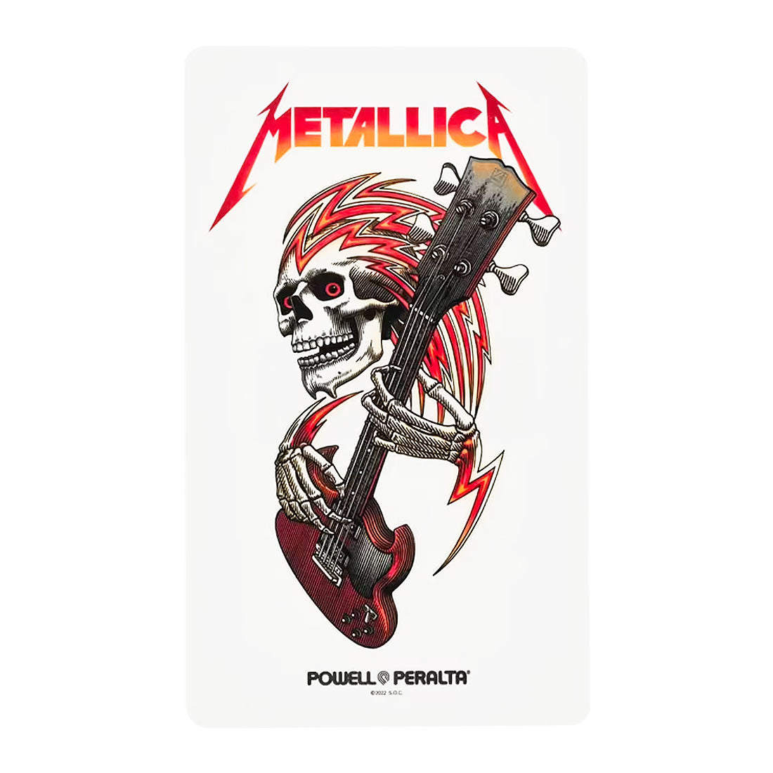 Powell Peralta Metallica Collab Sticker - Clear Stickers