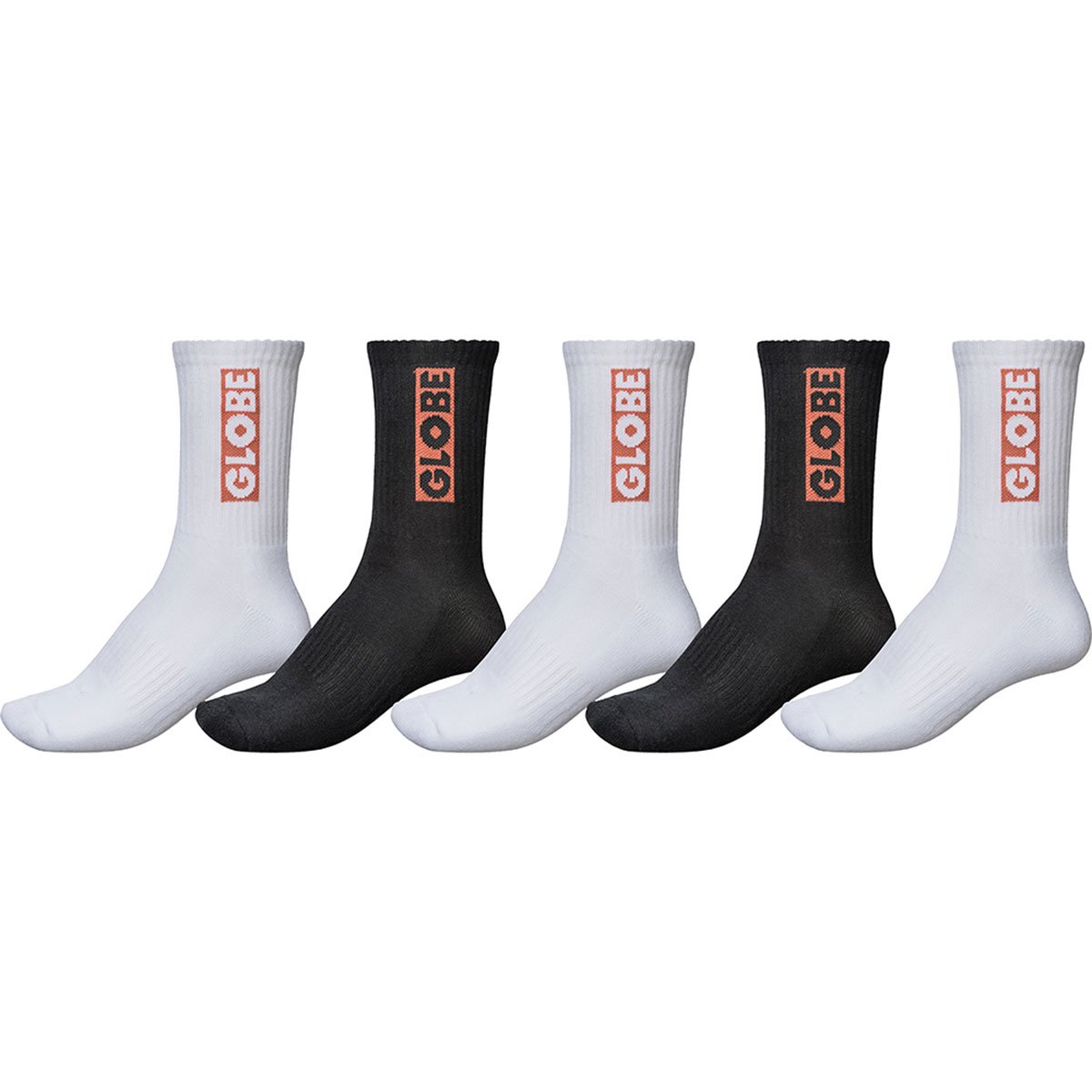 Globe Crew Socks 5pk - Bar Apparel Socks