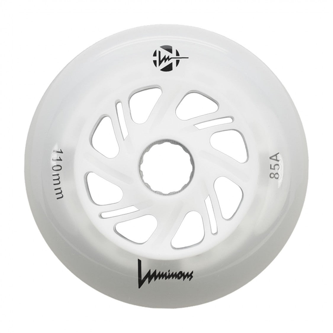 Luminous LED Inline 110mm 85a - Single White Inline Rec Wheels