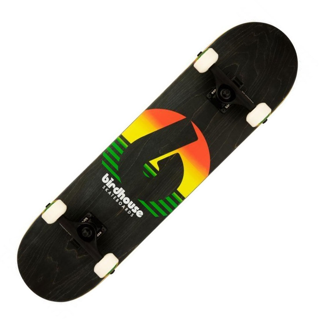 Birdhouse LV3 Sunset Rasta 7.75 Complete - Black/Rasta Skateboard Completes Modern Street