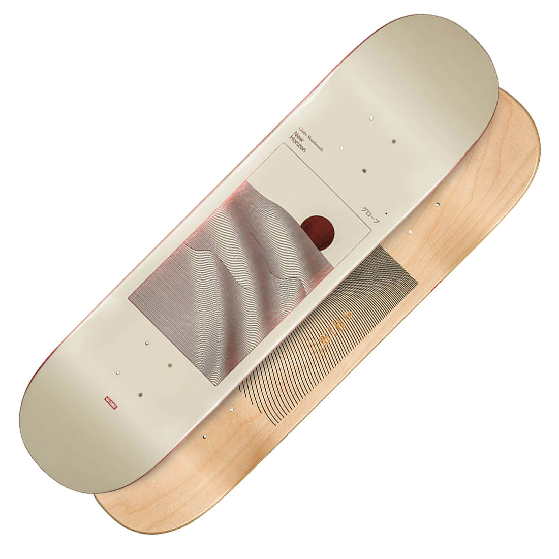 Globe G2 Parallel 8.0 Deck - Off-White Foil/Horizon Skateboard Decks Modern Street